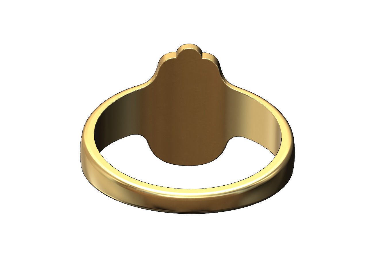 Rounded Hand of Fatima Hamsa shaped band US size 5 to 11 3D print model_5