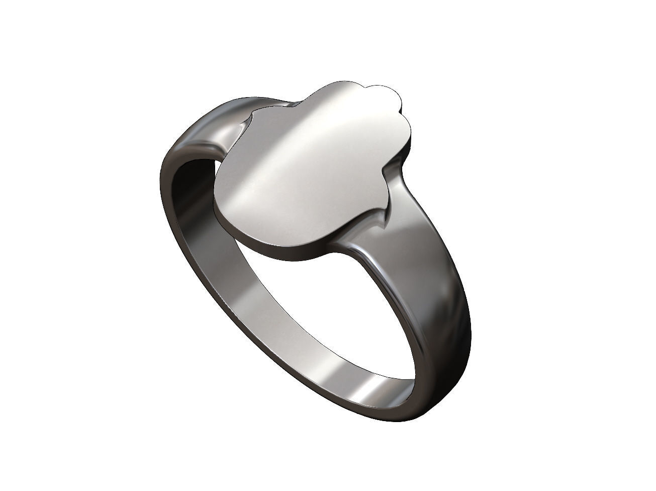 Rounded Hand of Fatima Hamsa shaped band US size 5 to 11 3D print model_9