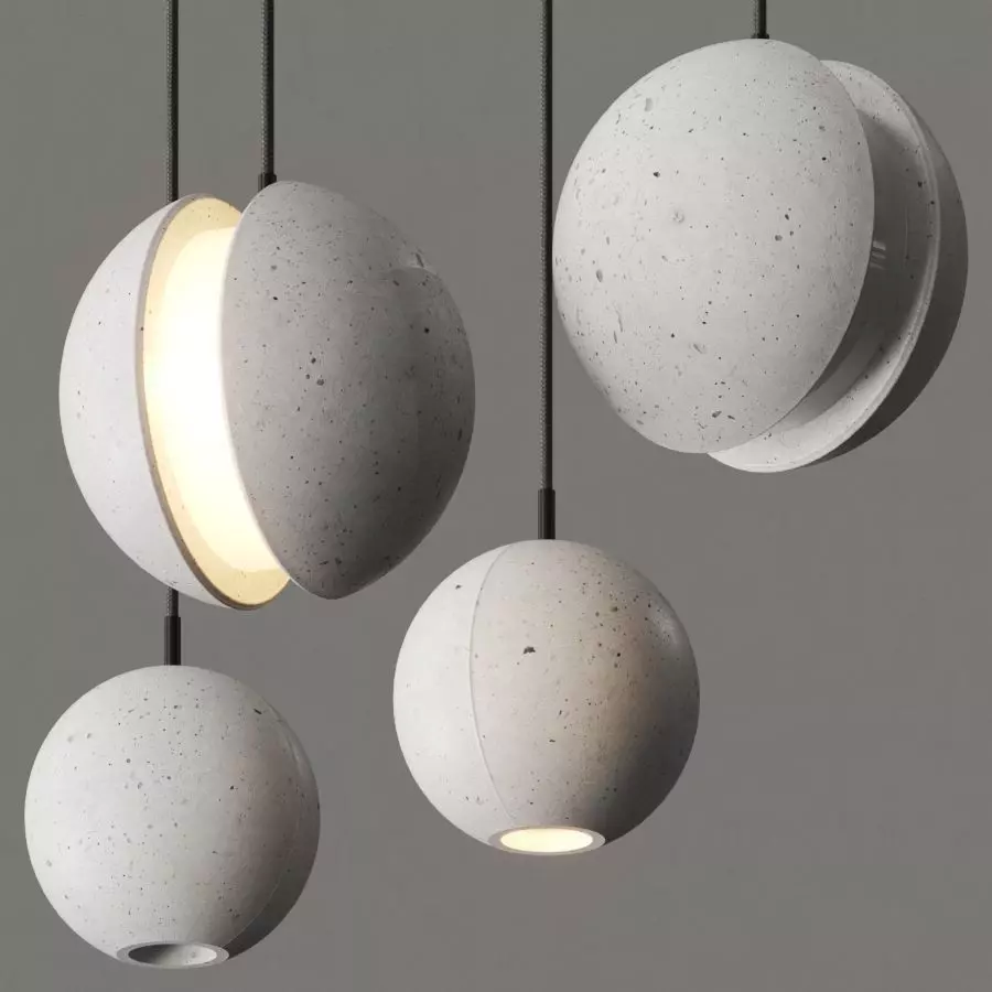 Lampatron Paldis - Bentu Moon Pendant Lamps 3D model_0