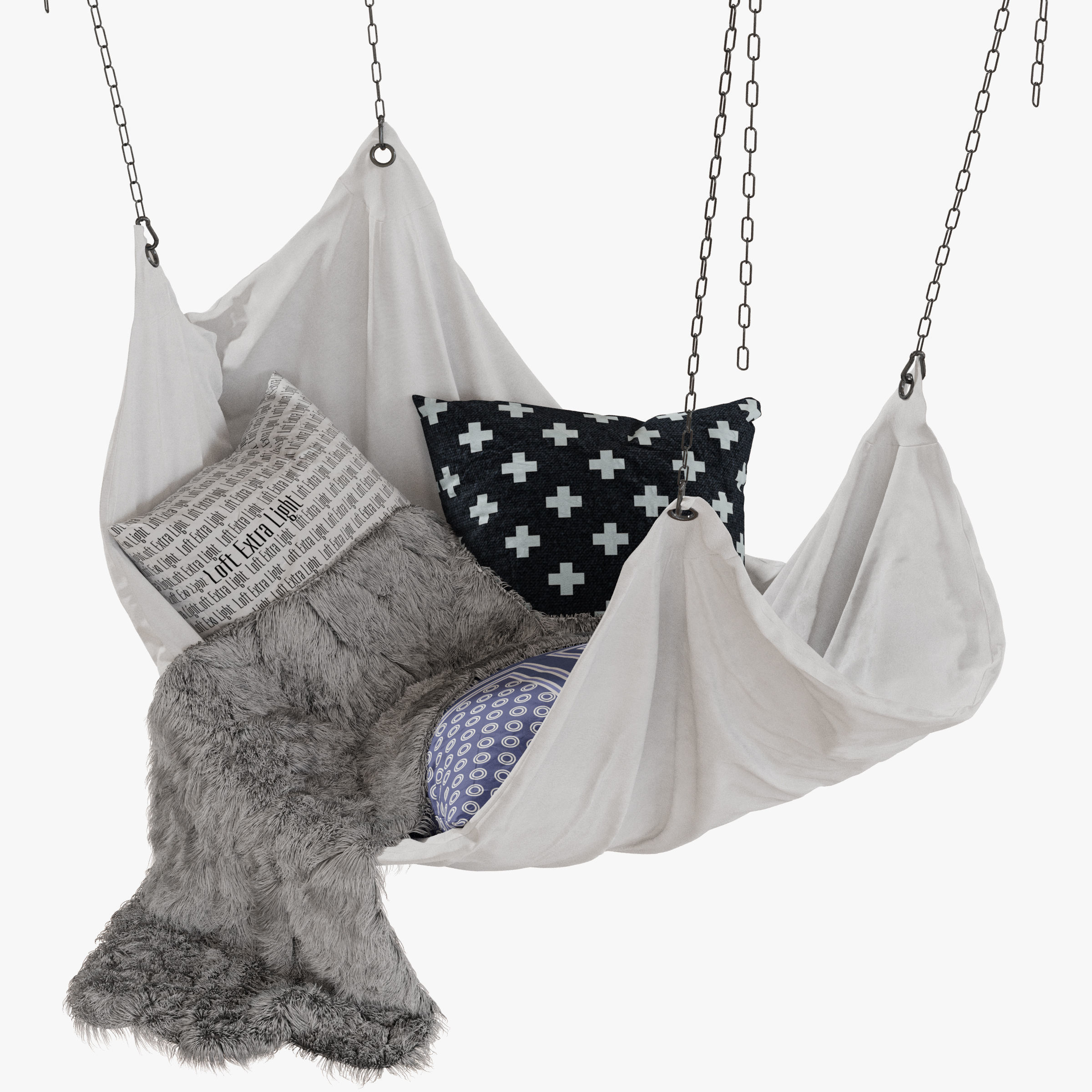 Hanging Chair Loft 3D model_3
