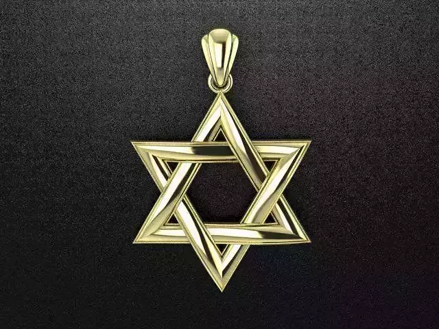 Star of David Pendant  3D print model
