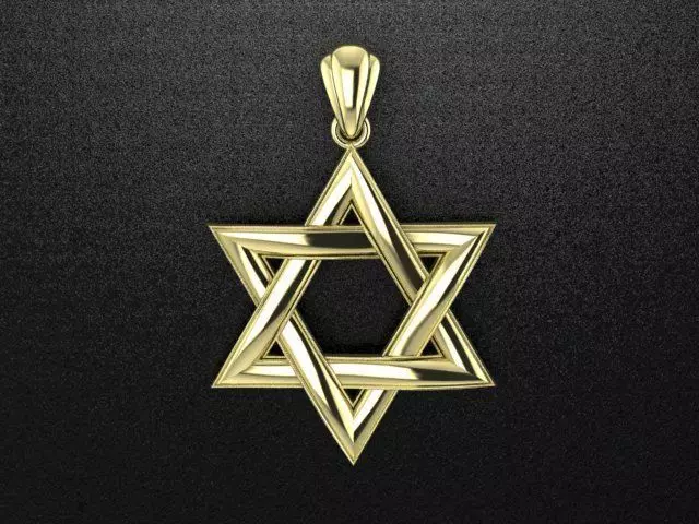 Star of David Pendant 3D print model