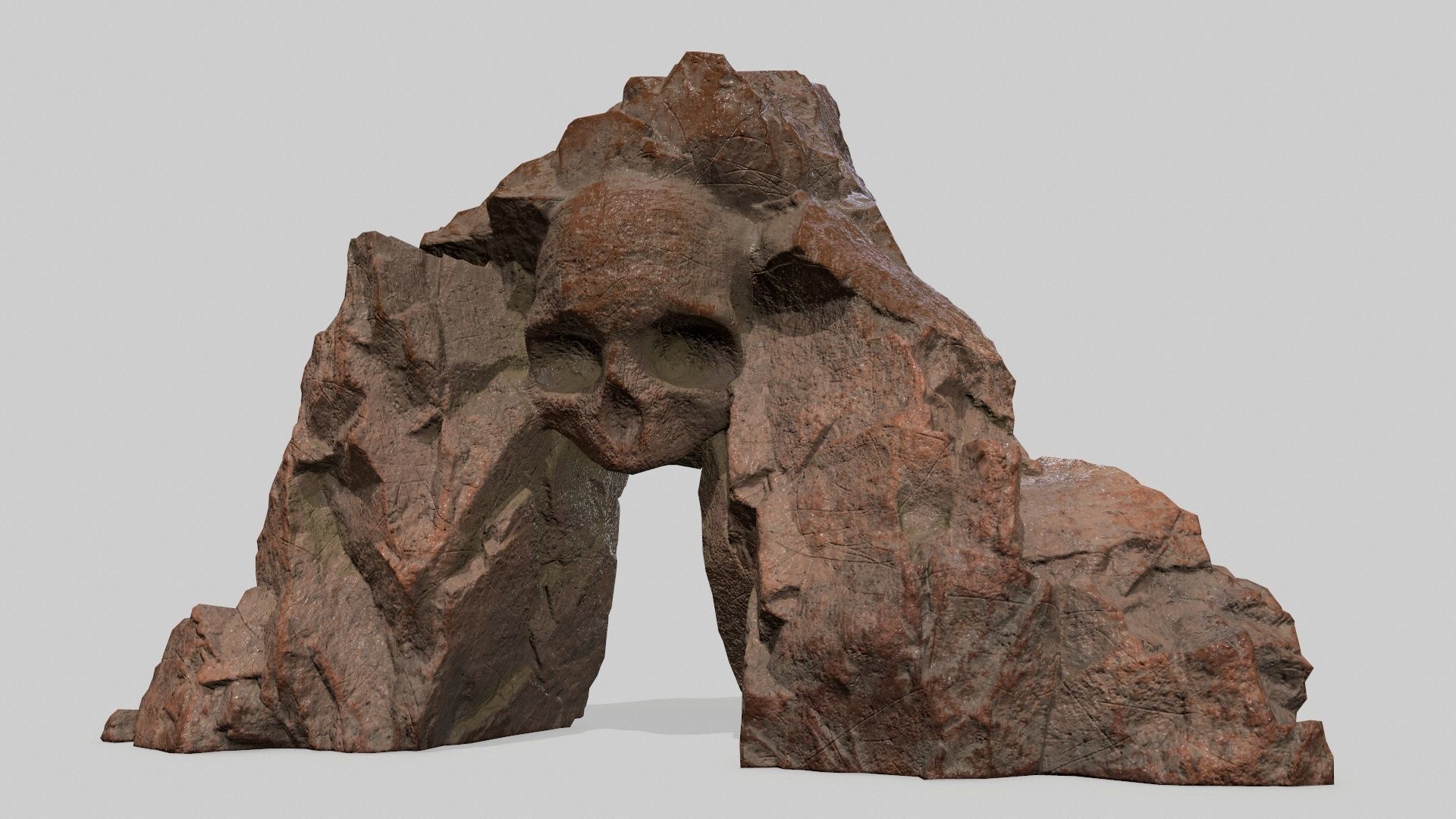 Skull Cave Low-poly 3D model_4