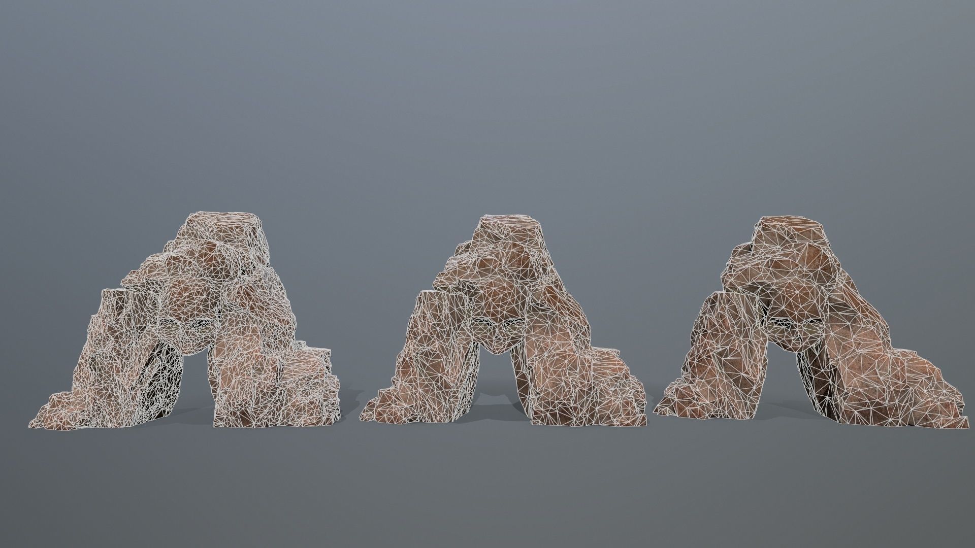 Skull Cave Low-poly 3D model_3