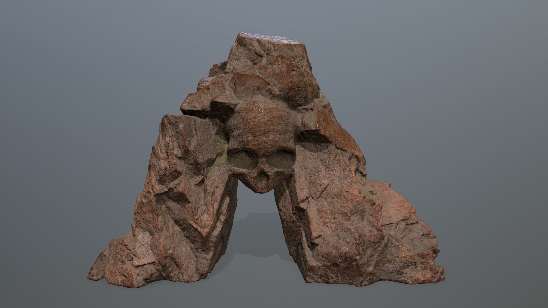 Skull Cave Low-poly 3D model_5