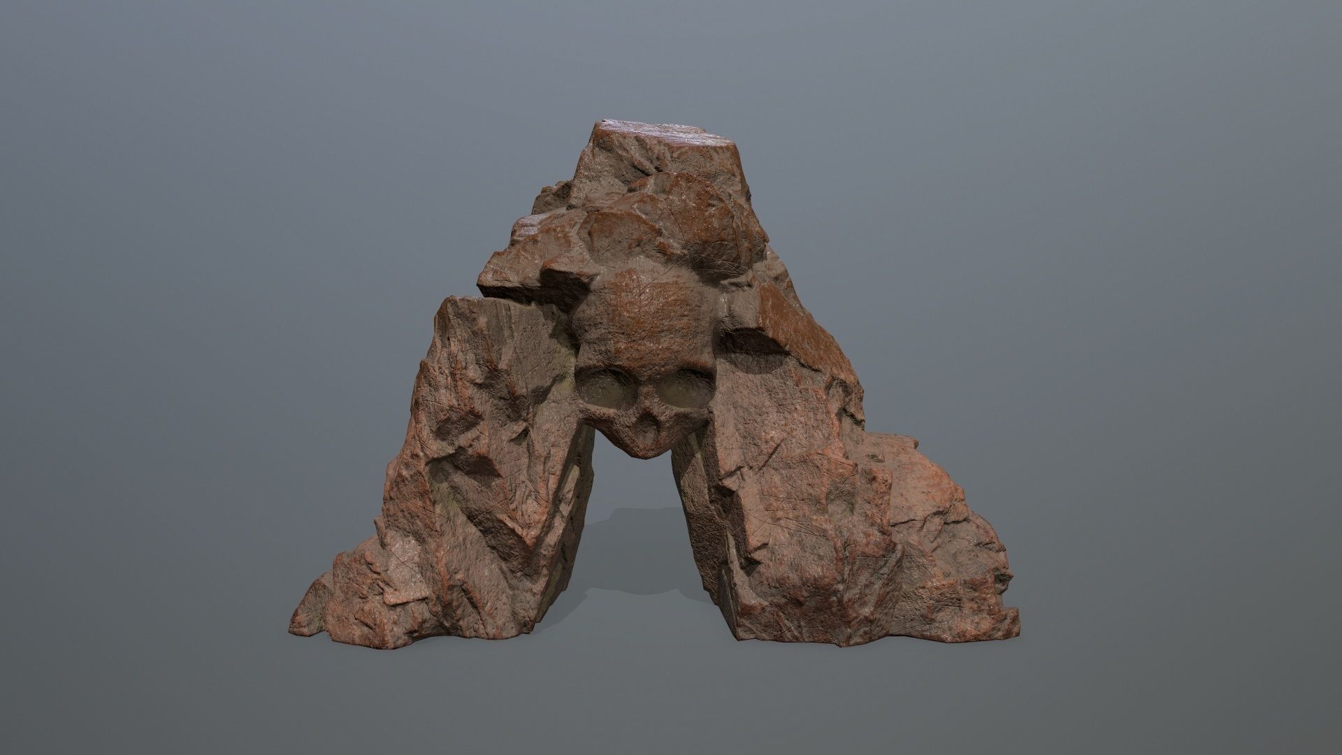 Skull Cave Low-poly 3D model_1