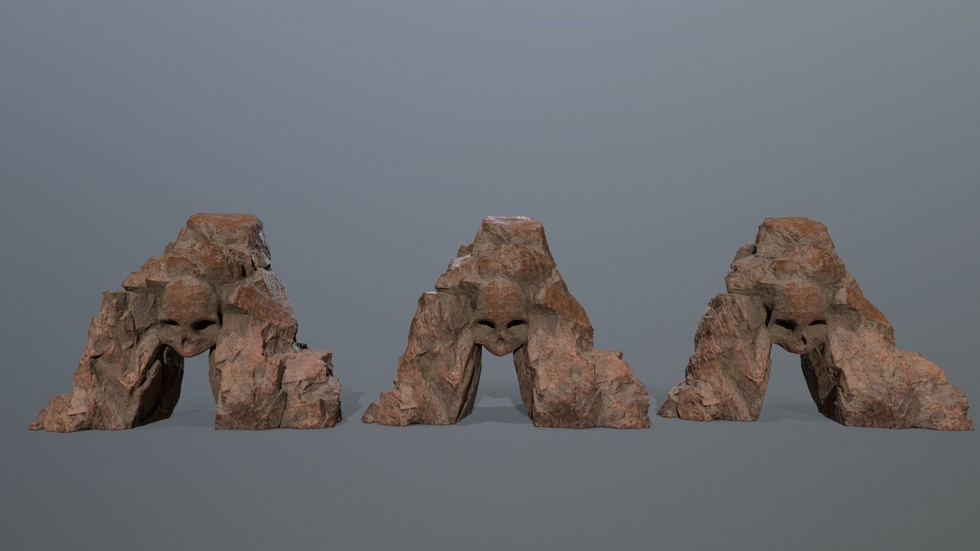 Skull Cave Low-poly 3D model_2