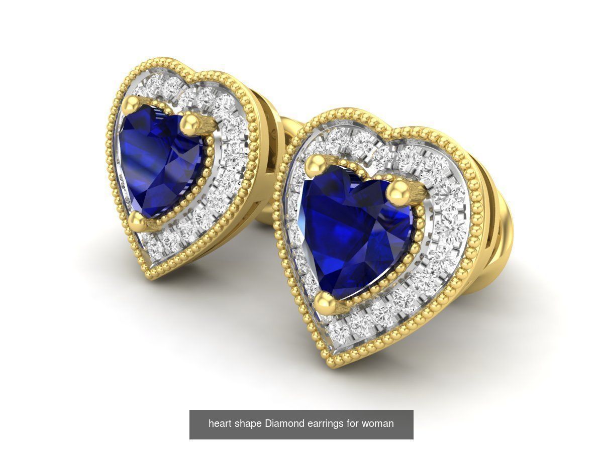 20 Diamond earrings for woman 3D Model Collection_22
