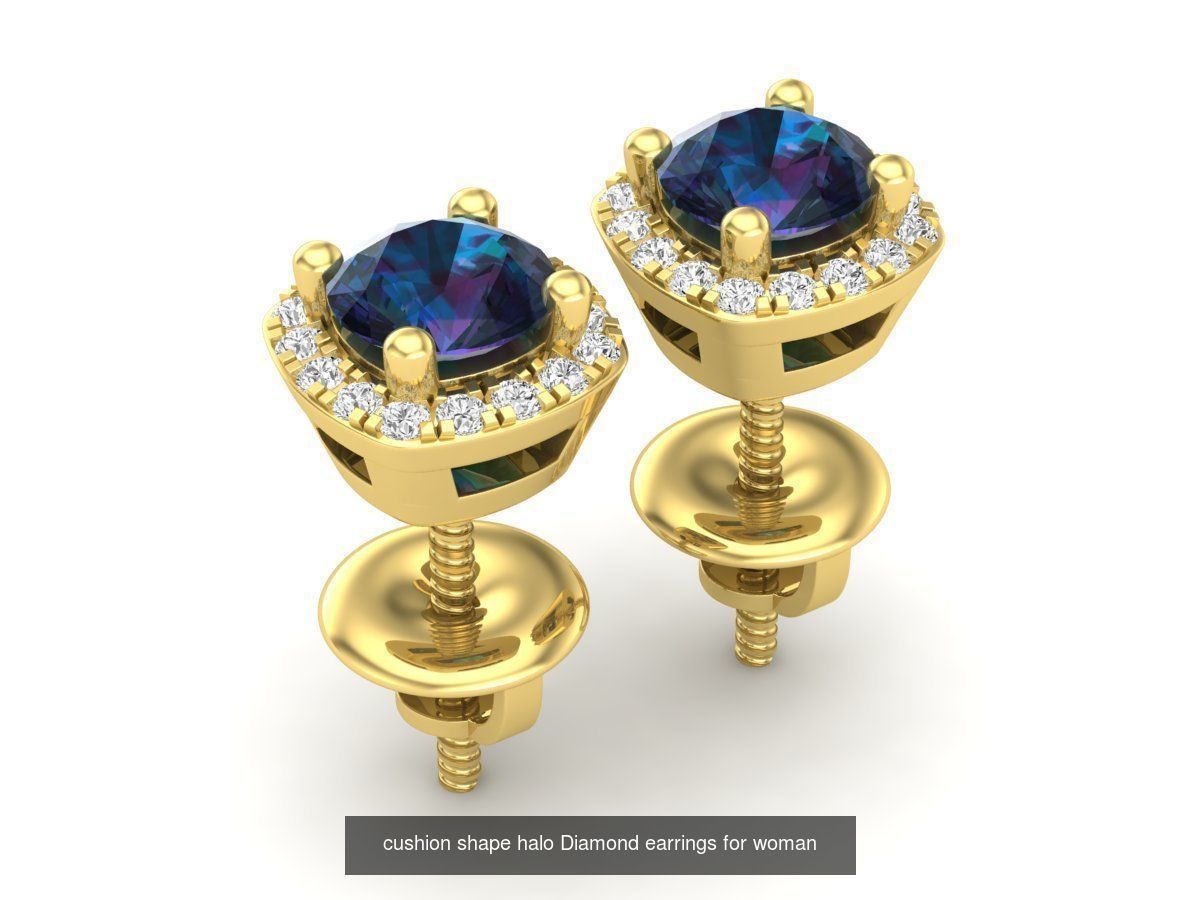 20 Diamond earrings for woman 3D Model Collection_15