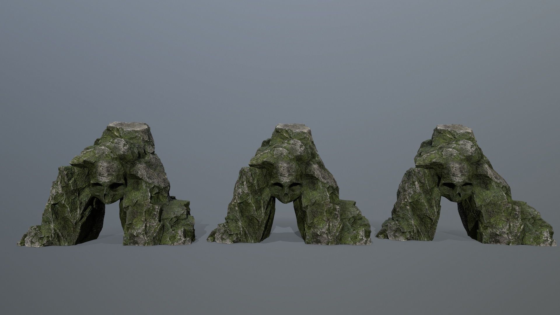 Skull Cave Low-poly 3D model_3