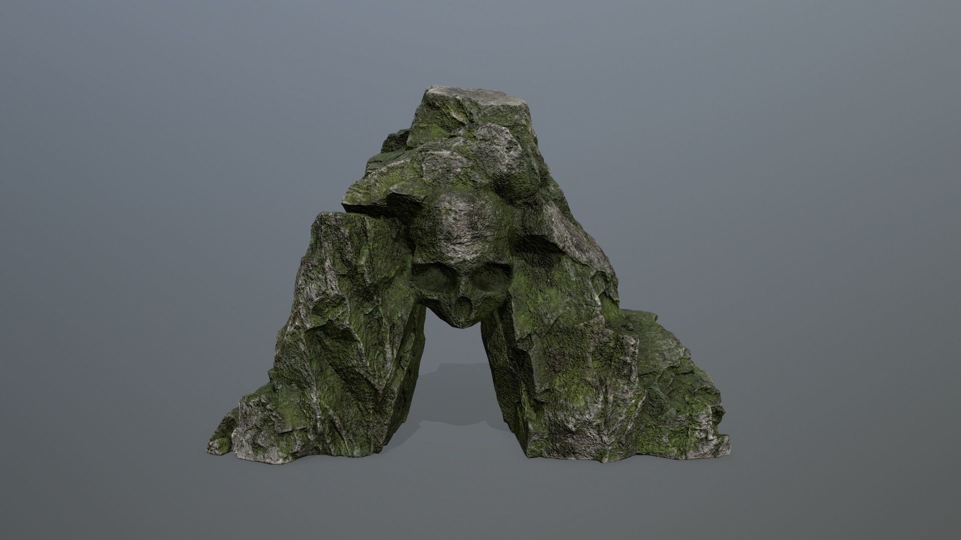Skull Cave Low-poly 3D model_2