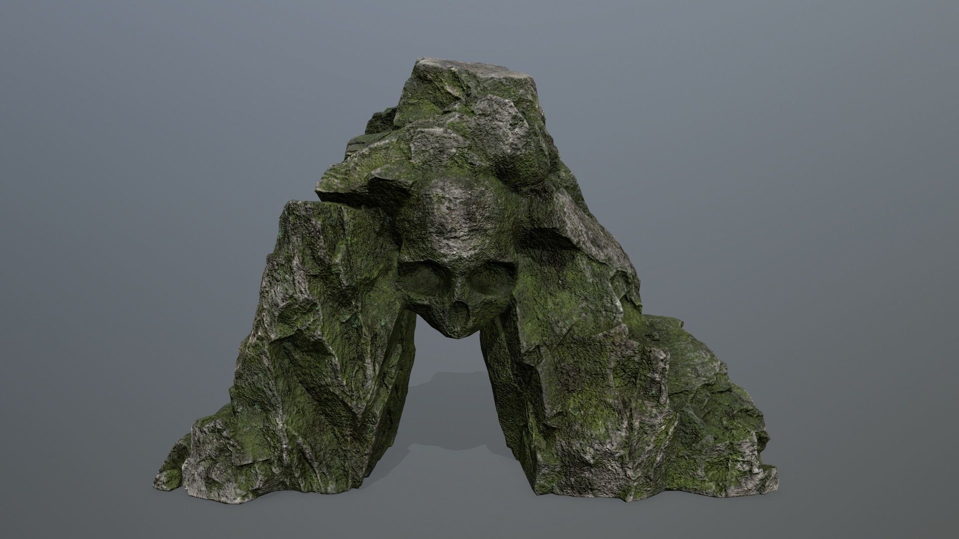 Skull Cave Low-poly 3D model_5
