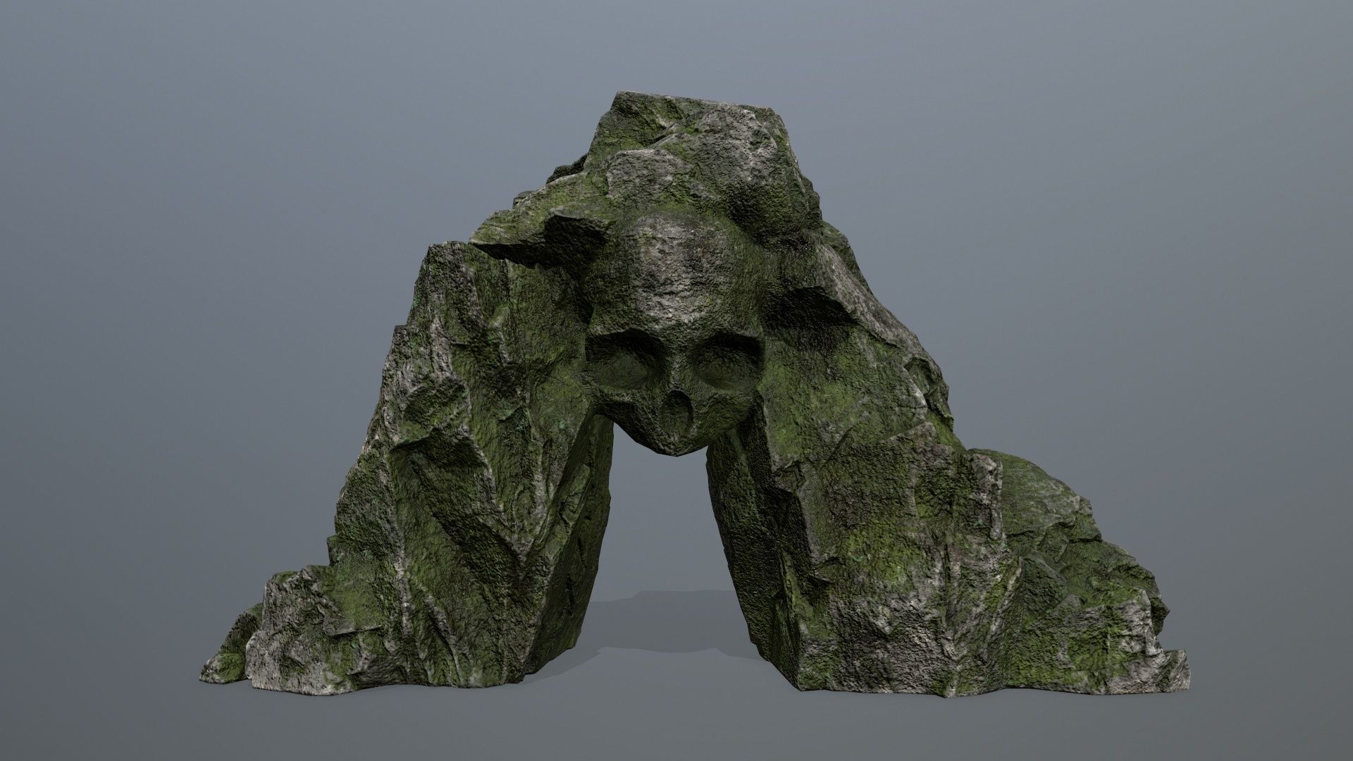Skull Cave Low-poly 3D model_6