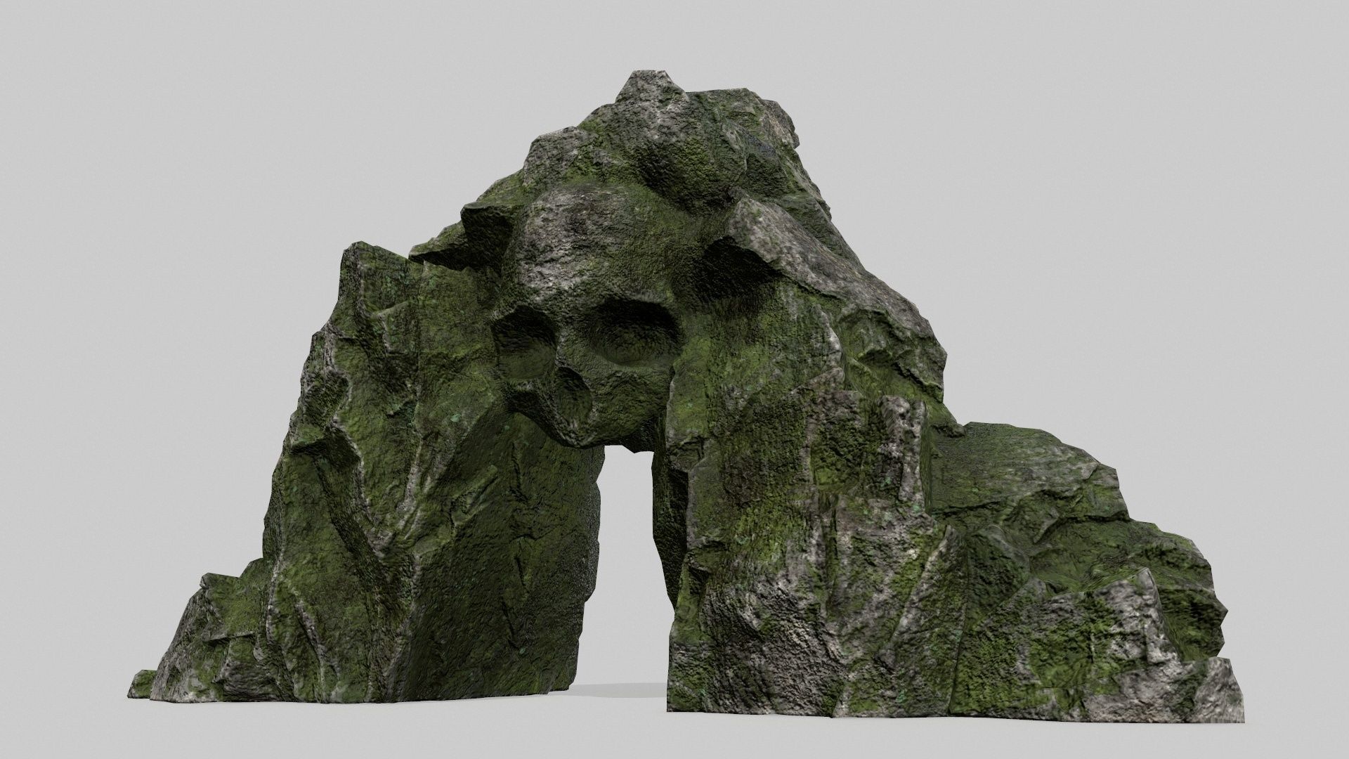 Skull Cave Low-poly 3D model_1