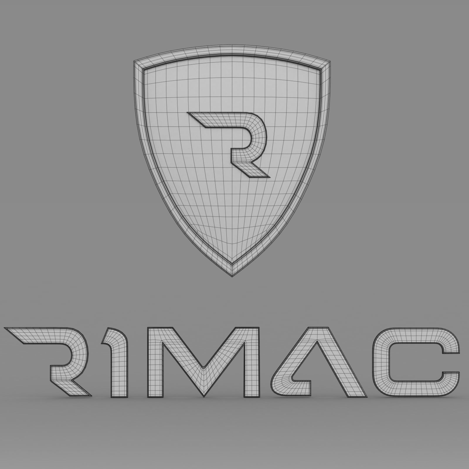 rimac logo 3D model_7