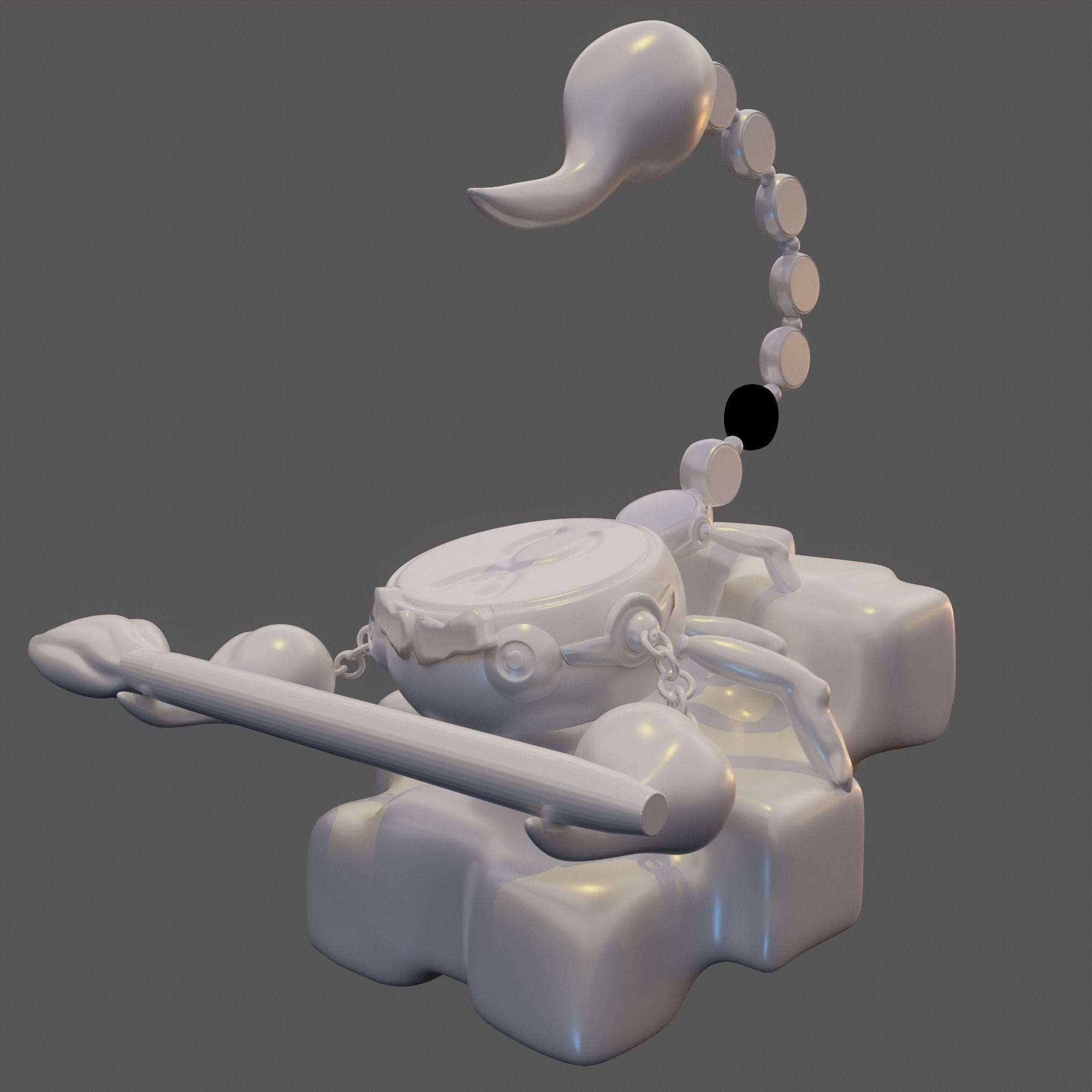 Concept Scorpion artist 3D model 3D print model_5