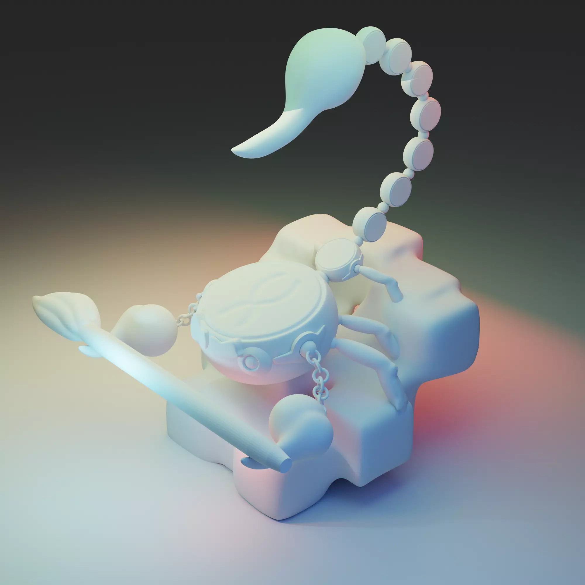 Concept Scorpion artist 3D model 3D print model_0