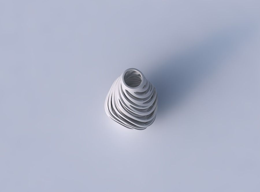 Vase taper 2 with twisted inner and outer lines very twisted ... 3D print model_2