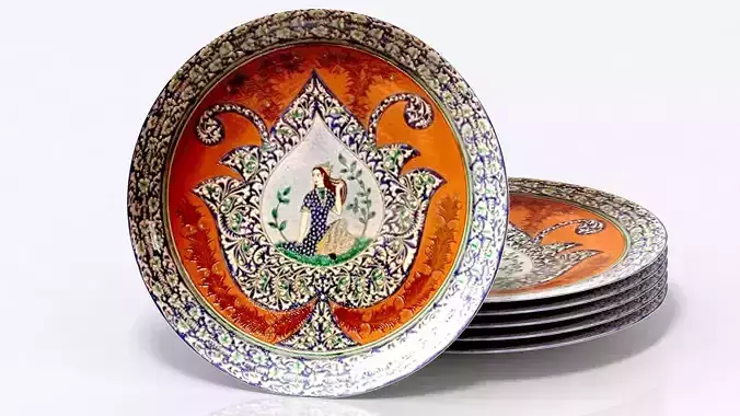 Plate set of plates in style of persia