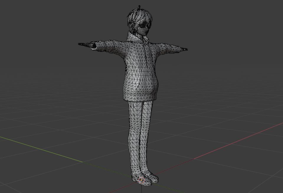 SciFi 3d anime kawaii boy character c22 Low-poly 3D model_11