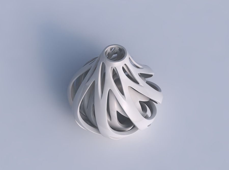 Vase taper 2 with twisted inner and outer lines twisted and t... 3D print model_1