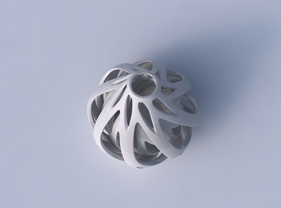 Vase taper 2 with twisted inner and outer lines twisted and t... 3D print model_2