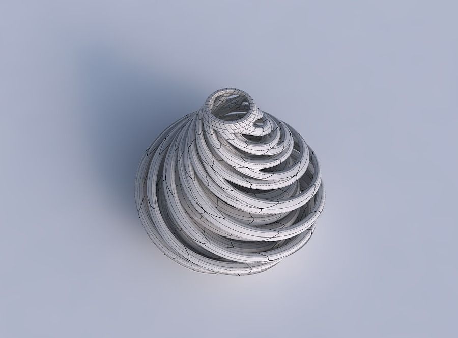 Vase taper 2 with twisted inner and outer lines very twisted ... 3D print model_6