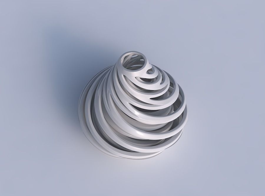 Vase taper 2 with twisted inner and outer lines very twisted ... 3D print model_1