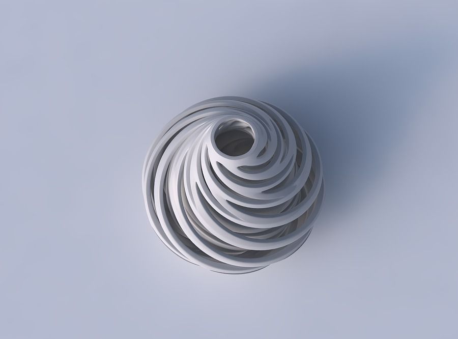 Vase taper 2 with twisted inner and outer lines very twisted ... 3D print model_2