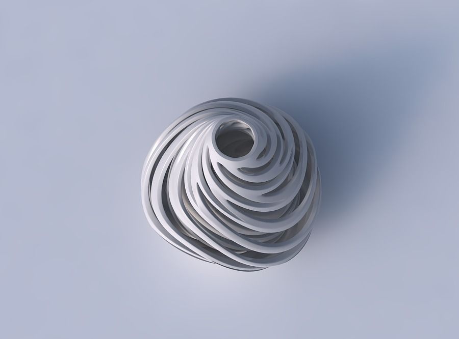 Vase taper 2 with twisted inner and outer lines very twisted ... 3D print model_2