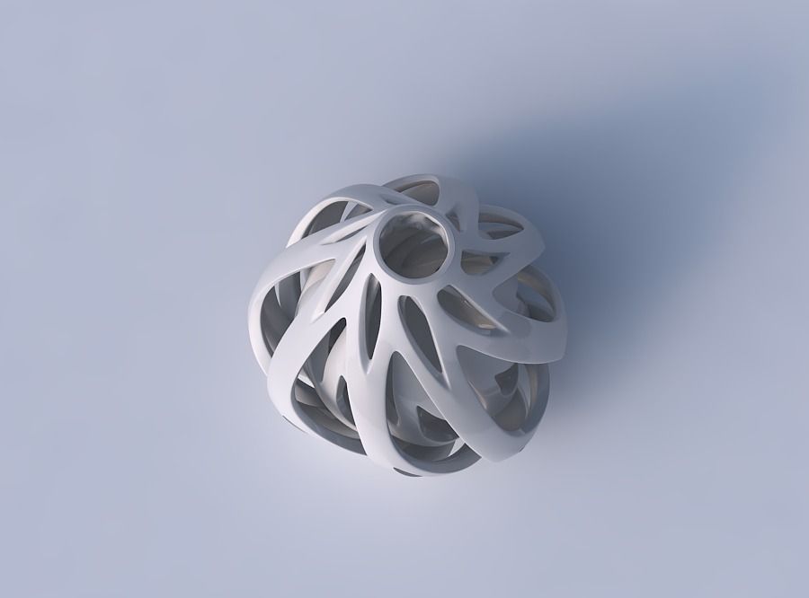 Vase taper 2 with twisted inner and outer lines twisted and t... 3D print model_2