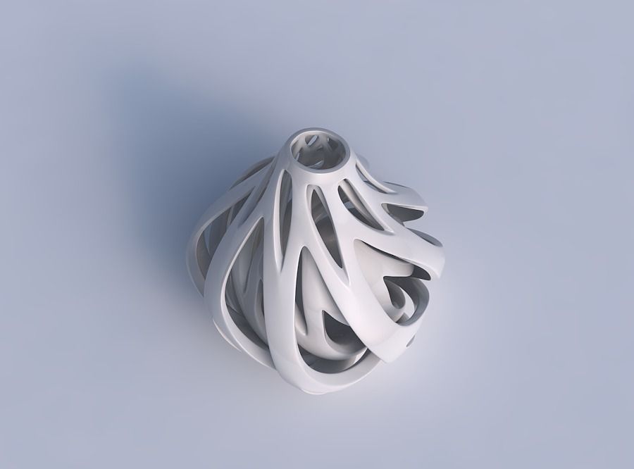 Vase taper 2 with twisted inner and outer lines twisted and t... 3D print model_1