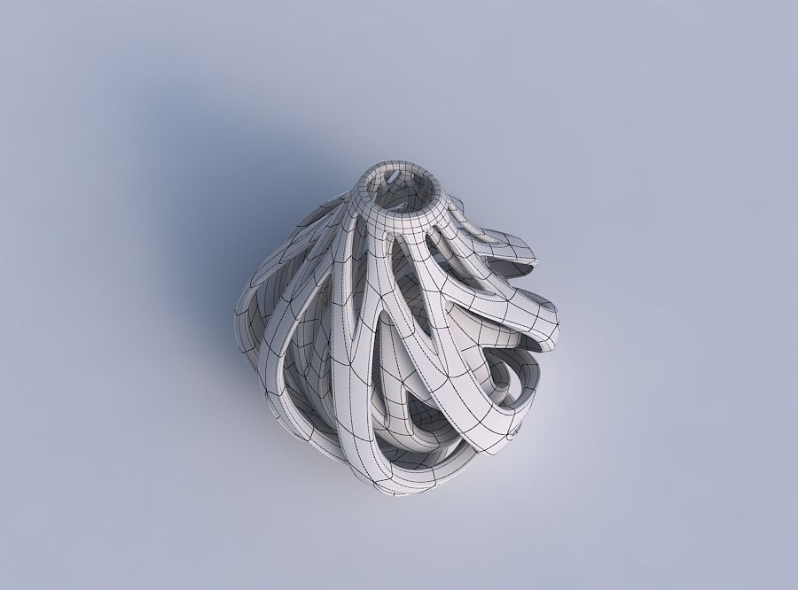 Vase taper 2 with twisted inner and outer lines twisted and t... 3D print model_6