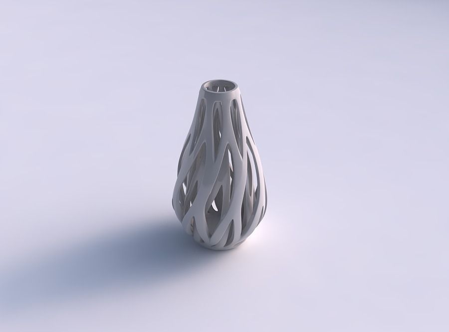 Vase taper 2 with twisted inner and outer lines tapered 3D print model_0