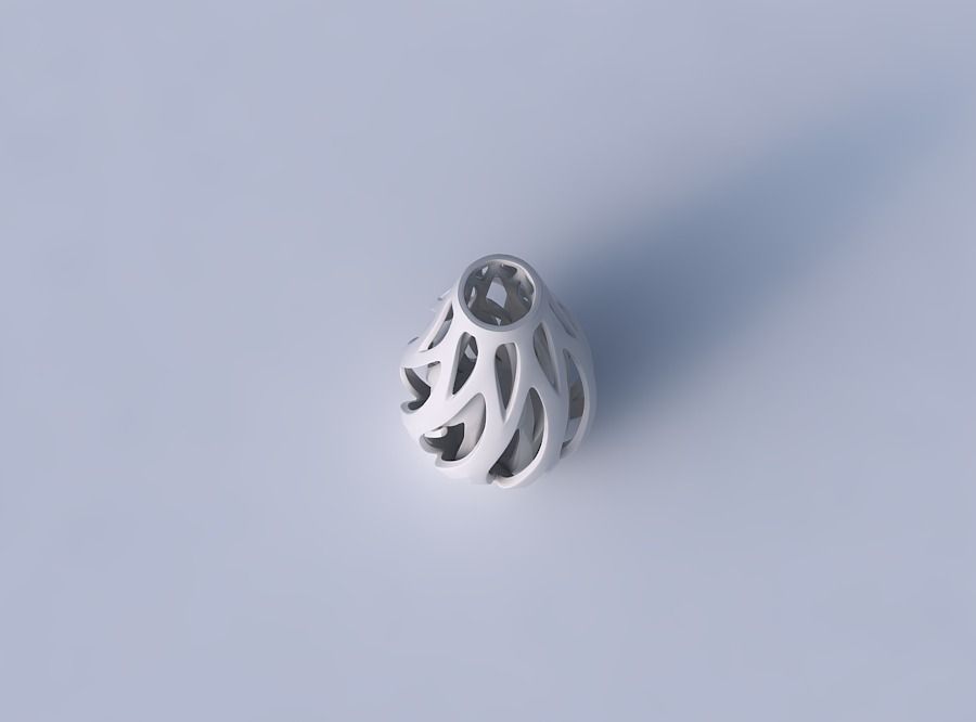 Vase taper 2 with twisted inner and outer lines tapered 3D print model_2