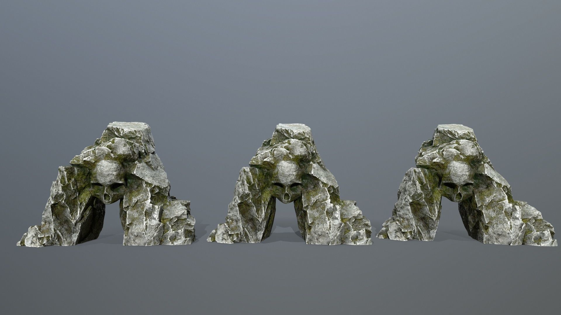 Skull Cave Low-poly 3D model_1