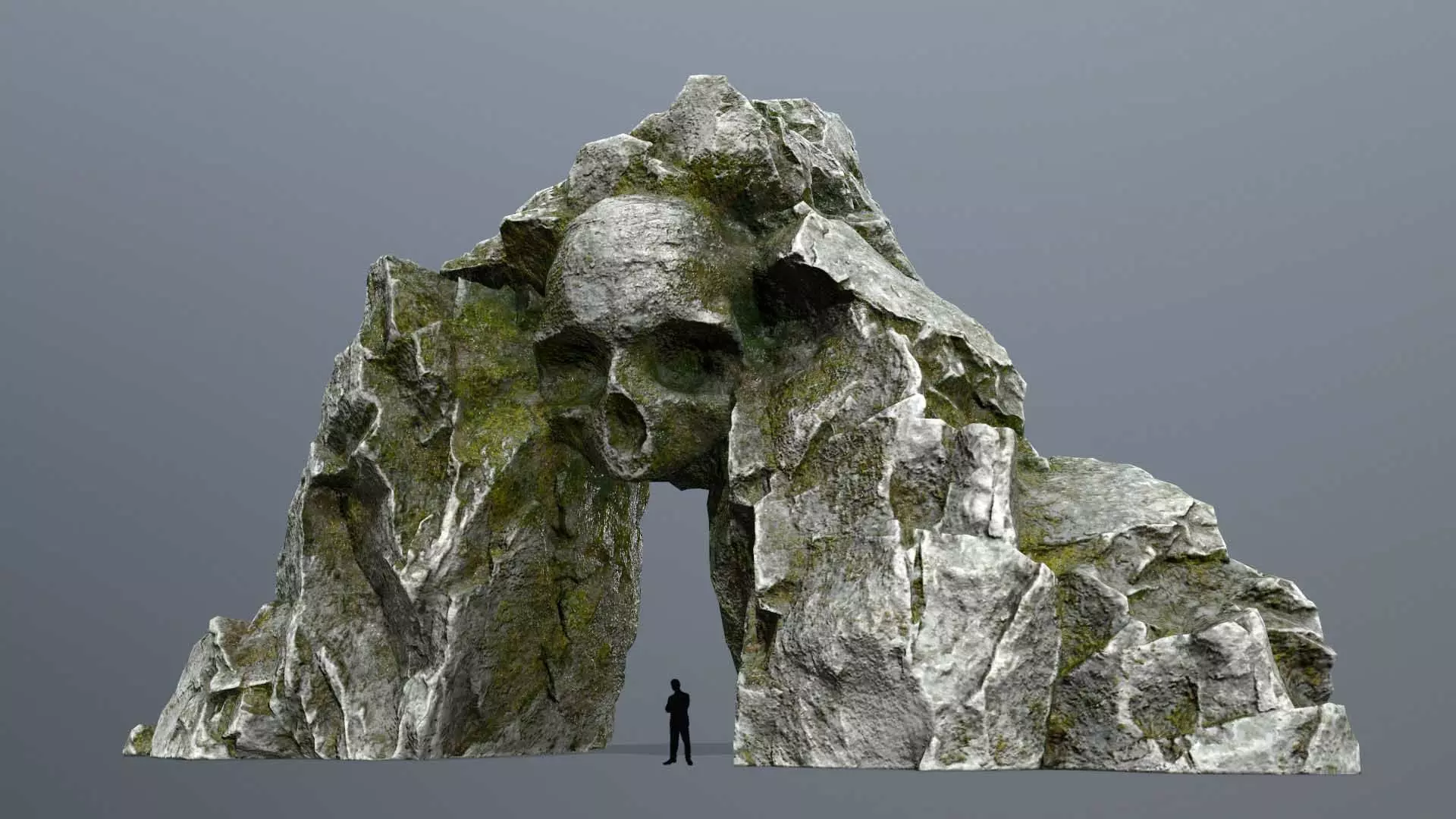 Skull Cave Low-poly 3D model_0