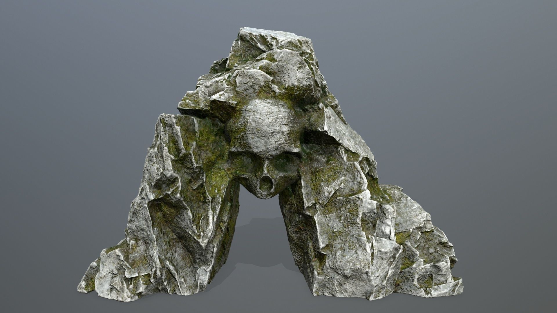 Skull Cave Low-poly 3D model_3