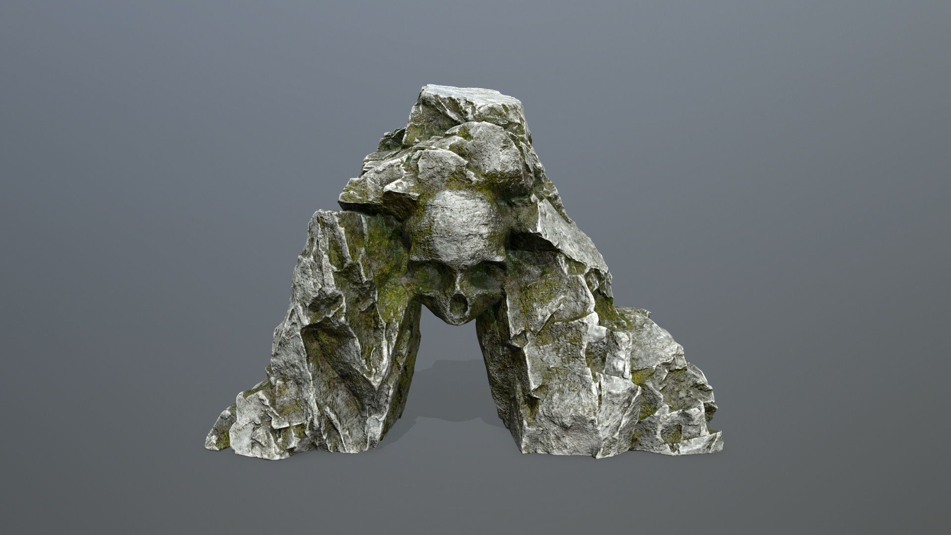 Skull Cave Low-poly 3D model_2