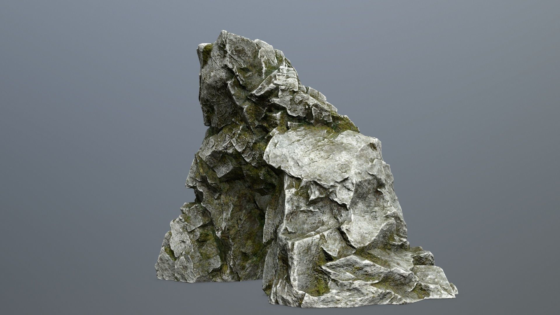 Skull Cave Low-poly 3D model_7