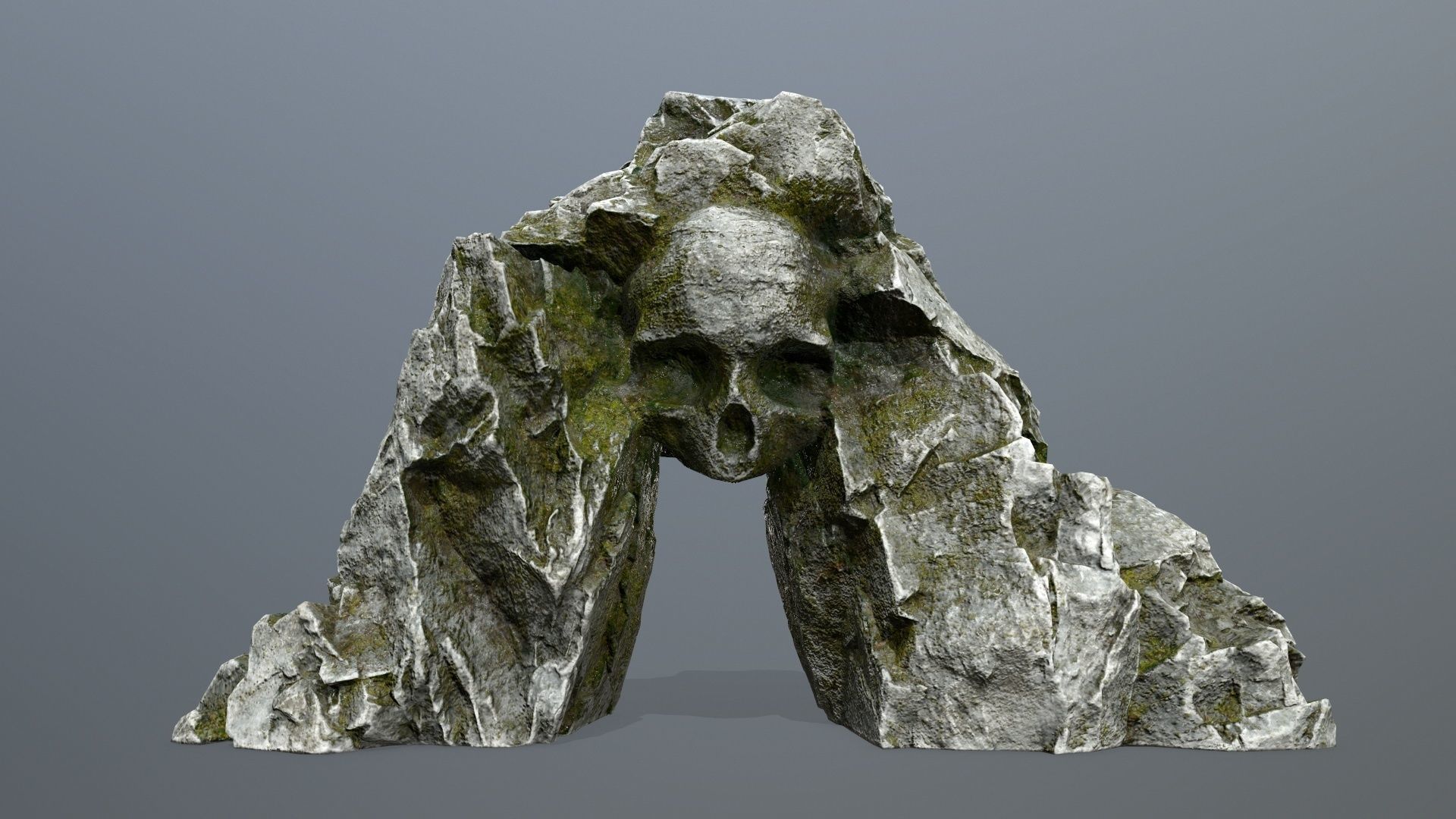 Skull Cave Low-poly 3D model_11