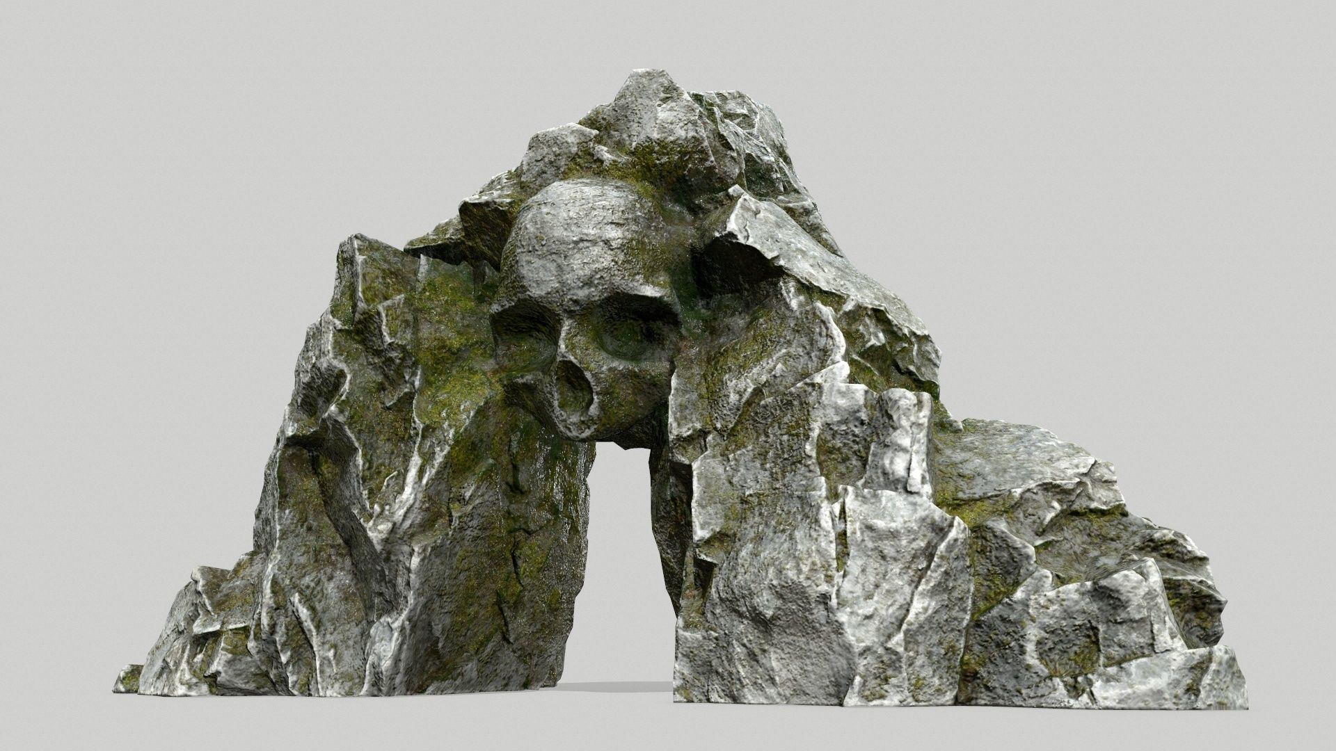 Skull Cave Low-poly 3D model_10
