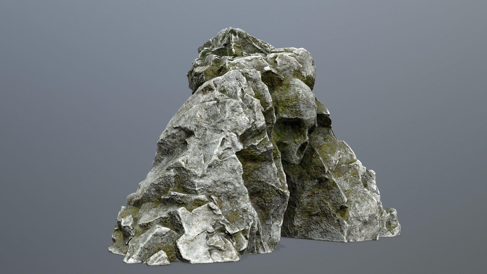Skull Cave Low-poly 3D model_9