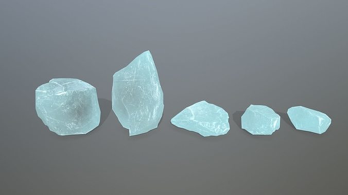 ice rocks  Low-poly 3D model