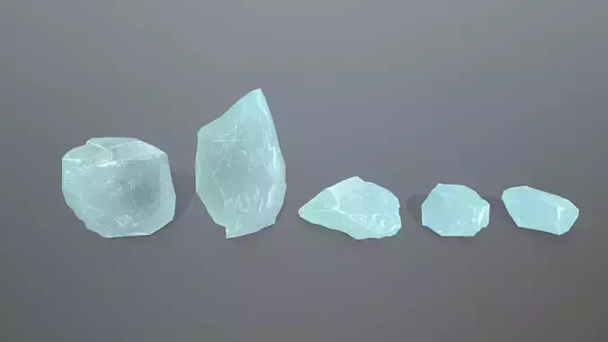 ice rocks  Low-poly 3D model