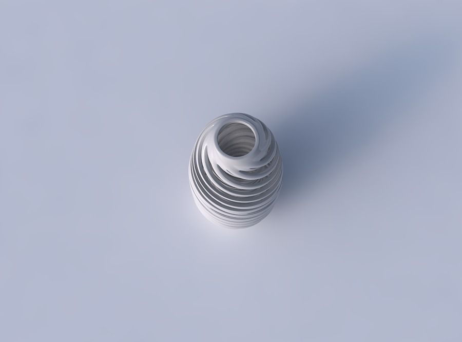 Vase spherical with twisted inner and outer lines very twiste... 3D print model_2