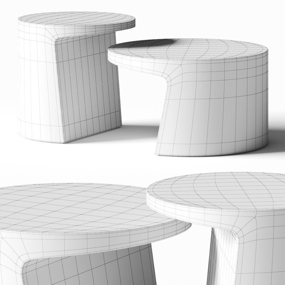 Kettal Giro Coffee Tables 3D model_1