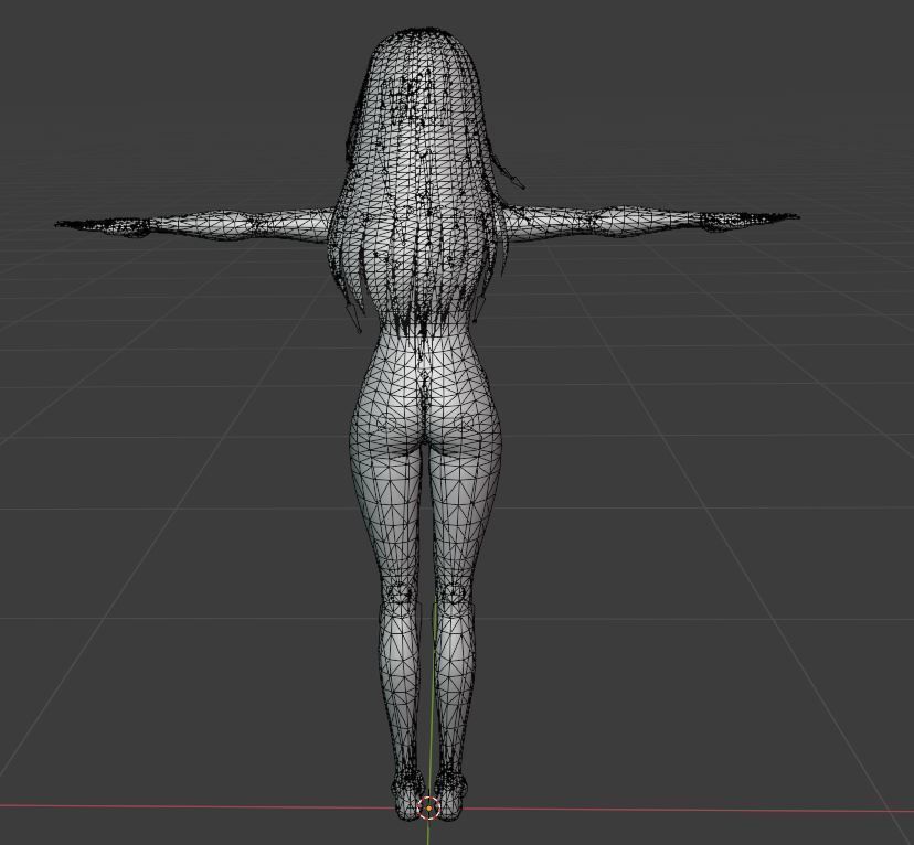 SciFi 3d anime girl character c9 Low-poly 3D model_9