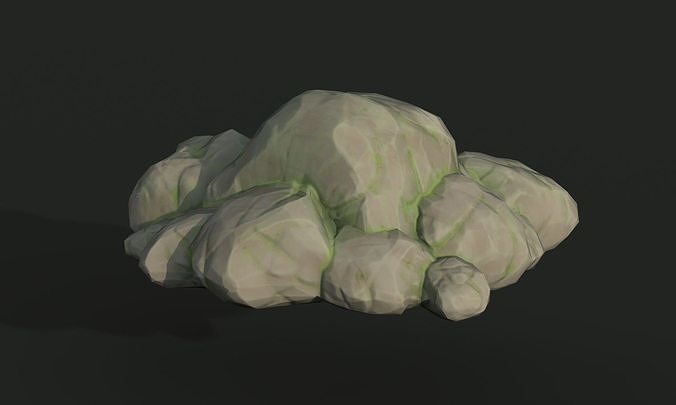 Stylized lowpoly rocks Free low-poly 3D model