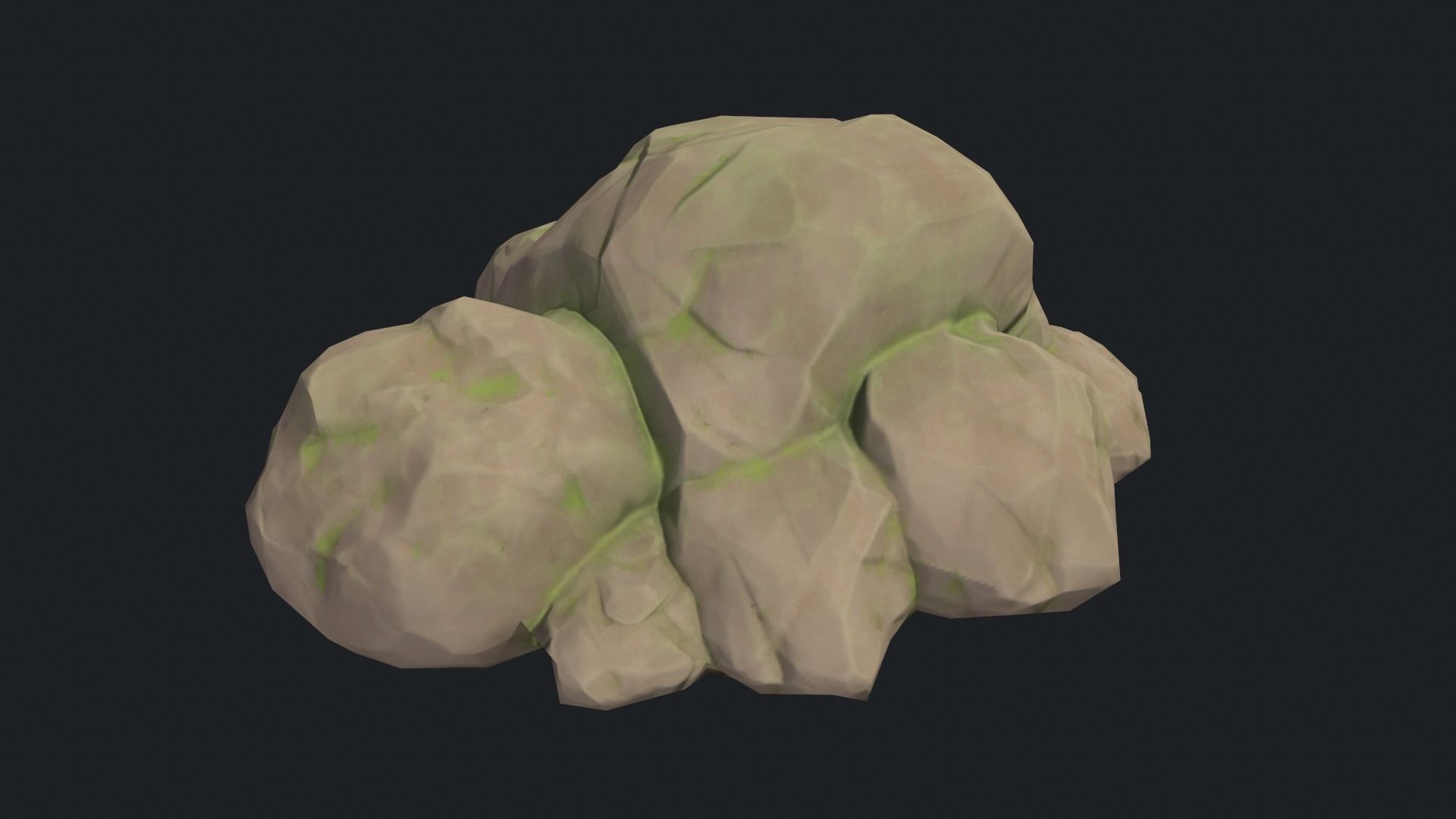 Stylized lowpoly rocks Free low-poly 3D model_5